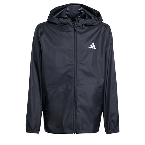 adidas Unisex-Kids Rain Jacket, Black, Medium