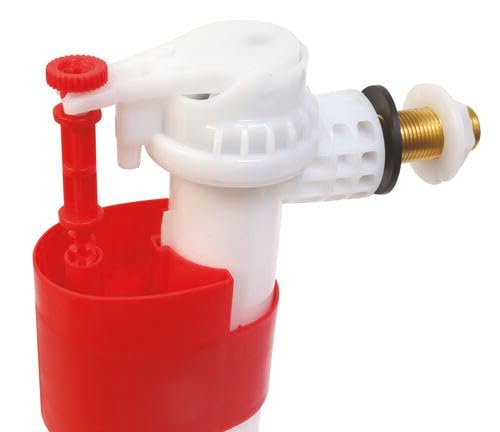 SOMATHERM FOR YOU, Chasse d'eau de WC à étrier double poussoir NF avec robinet latéral, installation facile, réglable de 190 à 300 mm, joint silicone anti-calcaire, 10 ans de garantie