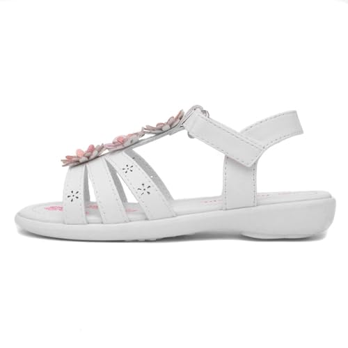 Walkright Caylee Girls White Flower Strappy Sandal - Size 11 Child UK - White