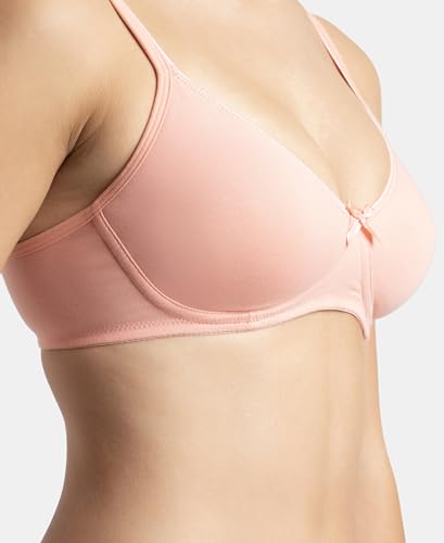 Image of Jockey 1722 Women Wirefree Non Padded Super Combed Cotton Elastane Stretch Medium Coverage Everyday Bra with Concealed Shaper Panel