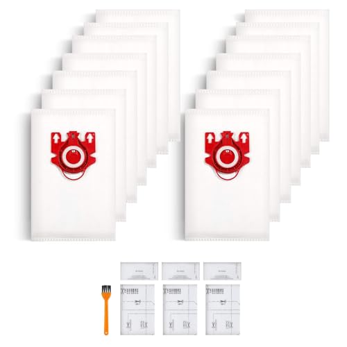 14 Pack FJM Hoover Bags Compatible with Miele Fjm Hoover Bags Replaces for Miele bags for Classic C1 Complete C3 S2 S5 S8 S400 S600 S2 S5 S8 Series 9917710 10123220