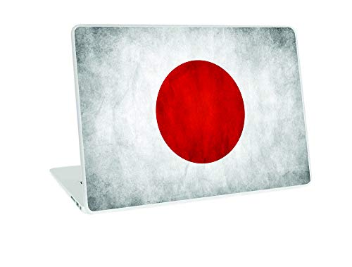 Image of Galaxsia Japanese Flag Vinyl Laptop Skin /Sticker /Cover /Decal Compatible for Any 15.6 Inches Laptop (Hp /Dell /Sony /Acer /Lenovo /Asus etc..) Or Notebook.