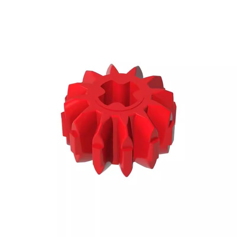 32270 Gear Technic Gear 12 Tooth Double Bevel 10 Pieces GDS-1102 Compatible with Lego Building Blocks Color:Red โ image 1