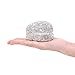 Naimo Full Rhinestone Heart Shaped Ring Box Velvet Holder Jewelry Box Organizer Display Case with LED Light for Proposal Engagement Wedding Birthday Gift