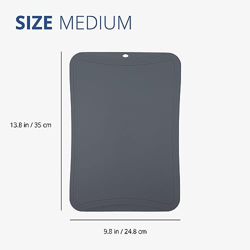 Blue Ginkgo TPU Tabla de Cortar, Mediana, Fabricada en Corea, Gris Oscuro | Flexible y Duradera miniatura 3