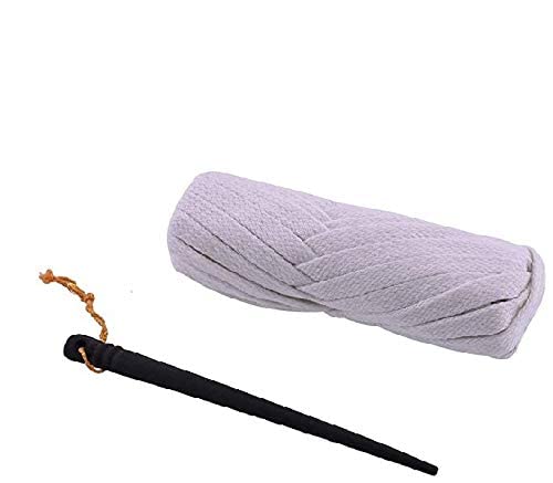 Deekam Cotton Nada for Salwar Pajama Drawstring Cord Belt Peticot Nada with PVC Draw Stick, Medium, White Pack of 2