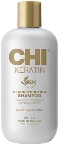 CHI Keratin Reconstructing Shampoo, Delivers Healthier Hair, 12 Oz