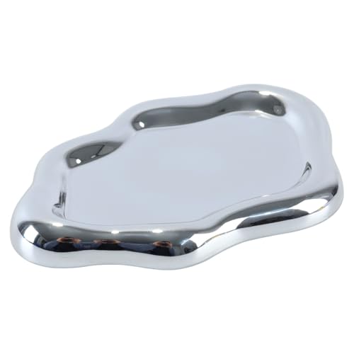 DUZEPA Plateau à bijoux en céramique en forme de nuage, plateau à bijoux potelé pour boucles d'oreilles, colliers, cadeaux de Noël, anniversaire,...