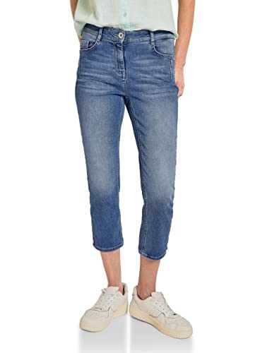 CECIL Damen B376025 Jeanshose Slim, Light Blue Washed, 32W / 24L EU