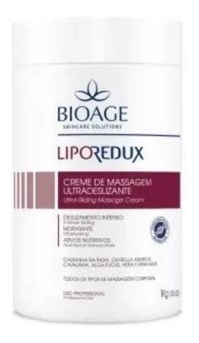Liporedux Creme De Massagem Ultradeslizante Bioage 1 Kg Tipo de embalagem:Pote;Fragrância:sim