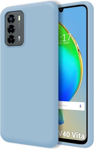 Movilear Funda Carcasa de Silicona Líquida para ZTE Blade V40 Vita 4G / Blade A72 4G, Interior de Microfibra Antigolpes Protección Gel Ultra Suave de Goma a Prueba de Choques y Arañazos FSUA (Azul)