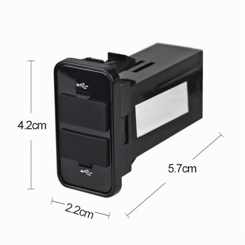 BOOMBOOST ABS Tableau de Bord Chargeur Rapide Double USB Audio Adaptateur Prise 2 Ports Voiture Chargeur de téléphone Adaptateur – vue 6