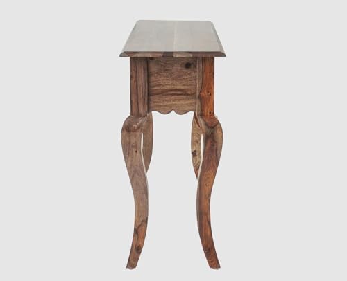 Image of Solid Sheesham Wood Console Table for Living Room Furniture | Hallway Enteryway Console for Home and Office | (Natural Brown Finish-03)