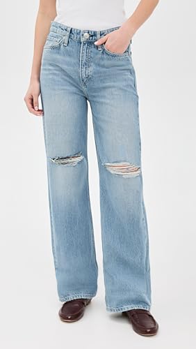 rag & bone Women's Logan Mid-Rise Wide Leg Jeans2