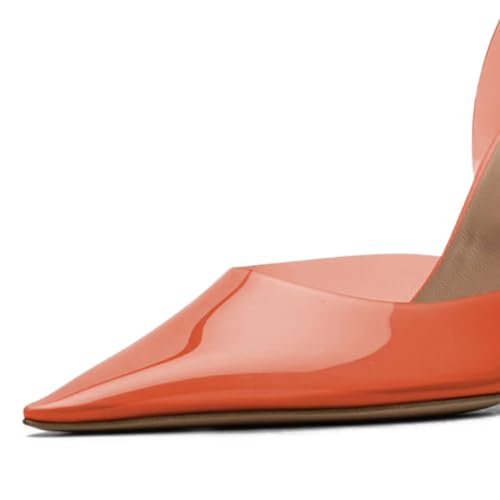 YDN Women Transparent Pumps Slingback Slip On Wineglass Slim High Heels Closed Pointed Toe Dress Shoes Dating Wedding Size 4-16 US2