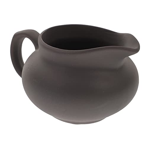 Veemoon Milk Dispenser Comfort Grip Handle Ceramic Jug for Kitchen Pouring Kettle for Restaurant