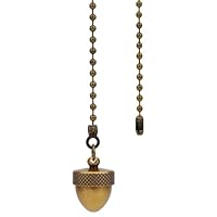 BENECREAT 356mm Eichel Deckenventilator Zugkette Dekorative Fan String Pulls Charm Erweiterung Messing Deckenventilator Zugketten Set Für Deckenleuchte Lampenventilatorkette