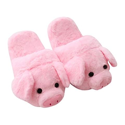 Pig Slippers Cotton Slippers Home Warm Cotton Shoes Plush Slippers Animal Slippers Pink Cover