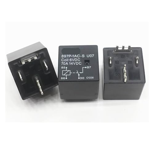 Relais 897P-1AC-S 6VDC V7-1A-P-6V-70A 4 pins pour boîtier de distribution