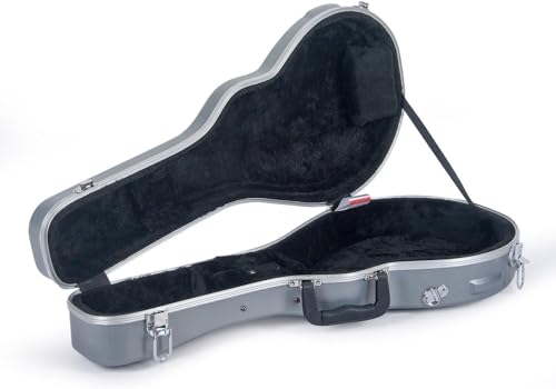 Image of Crossrock, ABS Molded F-Style Mandolin Hard Shell Case, Silver (CRA861MFSL)