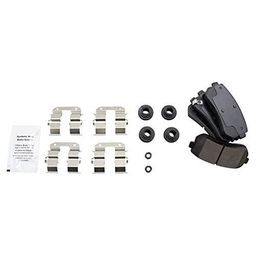 Image of TRQ Rear Brake Pad and Rotor Set Ceramic Coated Rotors Compatible with 2015 Hyundai Sonata 2014-2016 Kia Cadenza