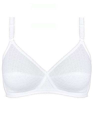 Playtex - Reggiseno senza ferretto linea Criss Cross, 36C, BIANCO