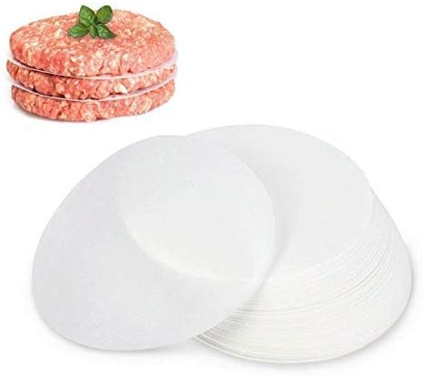 GWHOLE 500 Pack of Restaurant-Grade Non-Stick Hamburger Patty Paper Round Wax Paper, 4.5'' Dia
