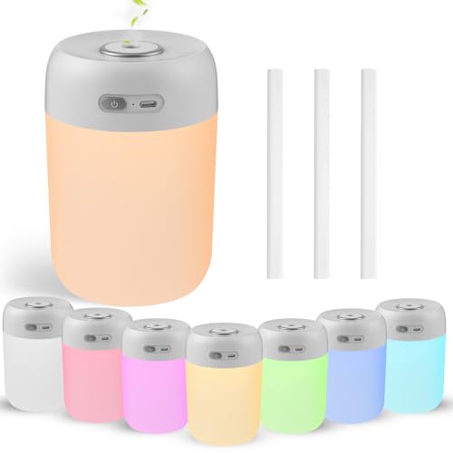 BAMCOO Portable Small Humidifier, 650ml Colorful Mini