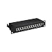Produktbild Goobay 93796 CAT 6a 10-Zoll (25, 4 cm) Patch Panel, 12 Port, STP geschirmt, Schwarz