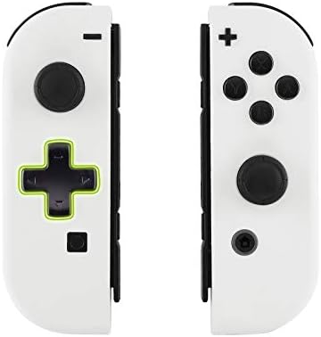 eXtremeRate Soft Touch Black Joy con Handheld Controller Housing (D-Pad Version) with Full Set Buttons, DIY Replacement Shell Case for Nintendo Switch Joycon & Switch OLED Joy con