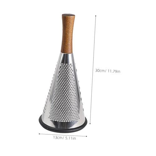 Rallador cónico vertical de acero y madera 30x13 cm miniatura 2