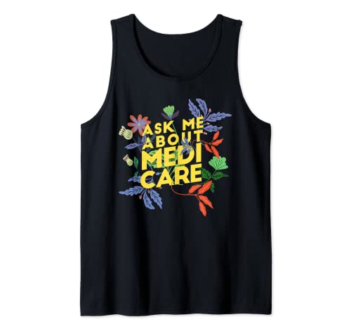 Ask Me About Medicare Health Insurance Sales Agent Floral Tank Top