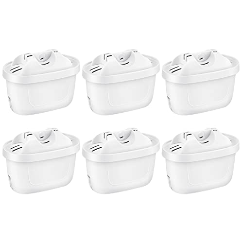 6 Pack of Water Filter Cartridges Compatible with Brita Maxtra+, Brita Style, Mavea Elemaris XL Water Tank
