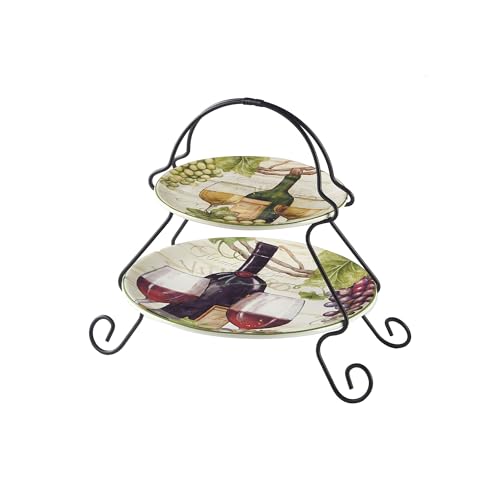 Certified International Meadow Brook 2-Tier Server Tray; 7