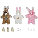MYREBADY 3 Pcs Cute Reborn Doll Clothes Set, Mini Baby Clothes Accessories Include Bear Dolls and Baby Bottle Nipples for 4.5-5.5 inch Dolls