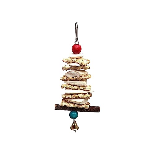 UOWEG 1 paquete de juguetes para loro, piel de maíz, accesorios para pájaros, aperitivos para masticar para gatos grandes (B, talla única)