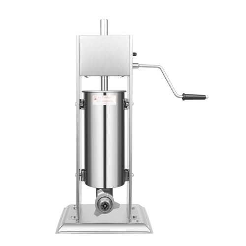 KAHYKLQI Manual Churros Maker,5L Commercial Stainless Steel Churros Maker Machine with 6 Dies,Adjustable Speed for Home Restaurants Cafeterias Bakeries