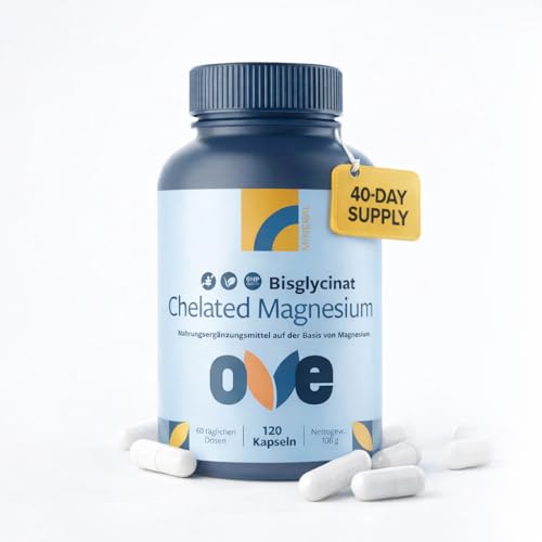 Magnesium Chelat 225 mg – Hochdosiert & hochbioverfügbar – 120 vegane Kapseln – Reines Magnesiumbisglycinat – Ohne Zusatzstoffe – GreenPharm