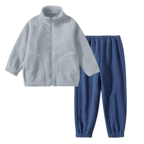 Boys Girls Sweatsuits 2 Piece Set 2025 Fleece Long Sleeve Zip Up Sweatshirt Sweatpants Kids Winter Fall Outfits Jogger Sets