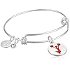 Alex and Ani Halos & Glories, Cheerleading Shiny Silver Bangle Bracelet