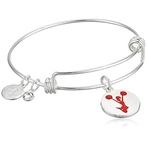 Alex-and-Ani-Halos-Glories-Cheerleading-Bangle Alex and Ani Halos & Glories, Cheerleading Shiny Silver Bangle Bracelet