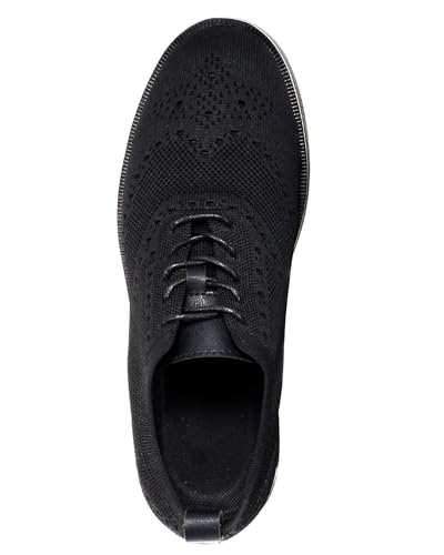 Image of Mens Dress Shoes Casual Oxfords Shoes Knit Lightweight Breathable Business Work Shoes Walking Shoes Fashion Sneakers