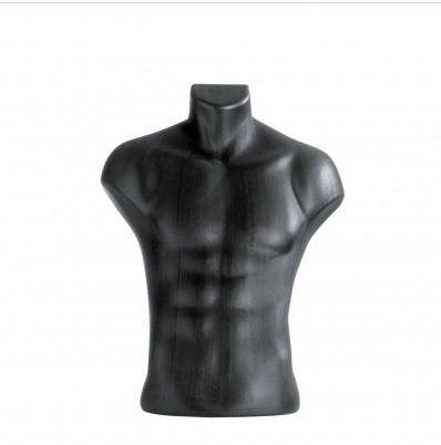 BUSTO CABALLERO COLOR NEGRO PVC
