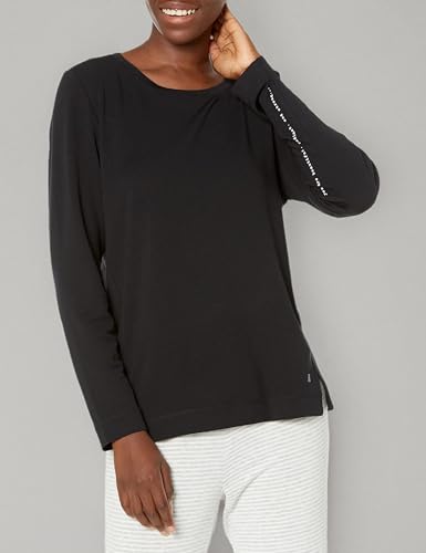 Image of HUE Women's Solid French Terry Long Sleeve Lounge Tee