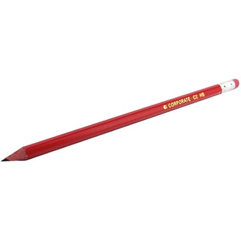 Whitebox 93761 Pencils Rubber Tip Red HB Ref 93761 [Pack of 12] Cover