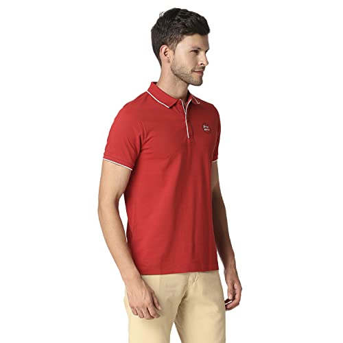 Image of Being Human Black Regular Fit Men's Polo T-Shirt Clothing