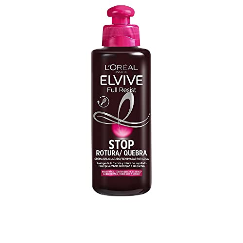 L'Oreal Paris Elvive Full Resist Crema sin Aclarado Stop Rotura para Pelo Frágil con Tendencia a Caerse, 200 ml (Paquete de 1)