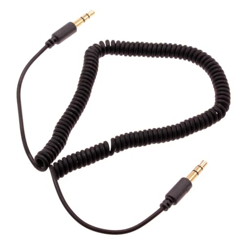 Cable Auxiliar Jack 3.5mm Negro Espiralado miniatura 1