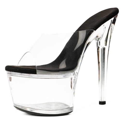 WUXIN H&P Women's 7 in Platform Sandal Heels，Sexy Stiletto Pole Dance Exotic Shoes 17 cm US 5