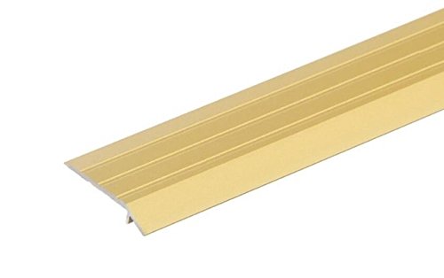 2M Ramp Edge Carpet 30x5mm Aluminium Door Trim Wooden Laminate Floors at Different Levels TMW Profiles (Gold)